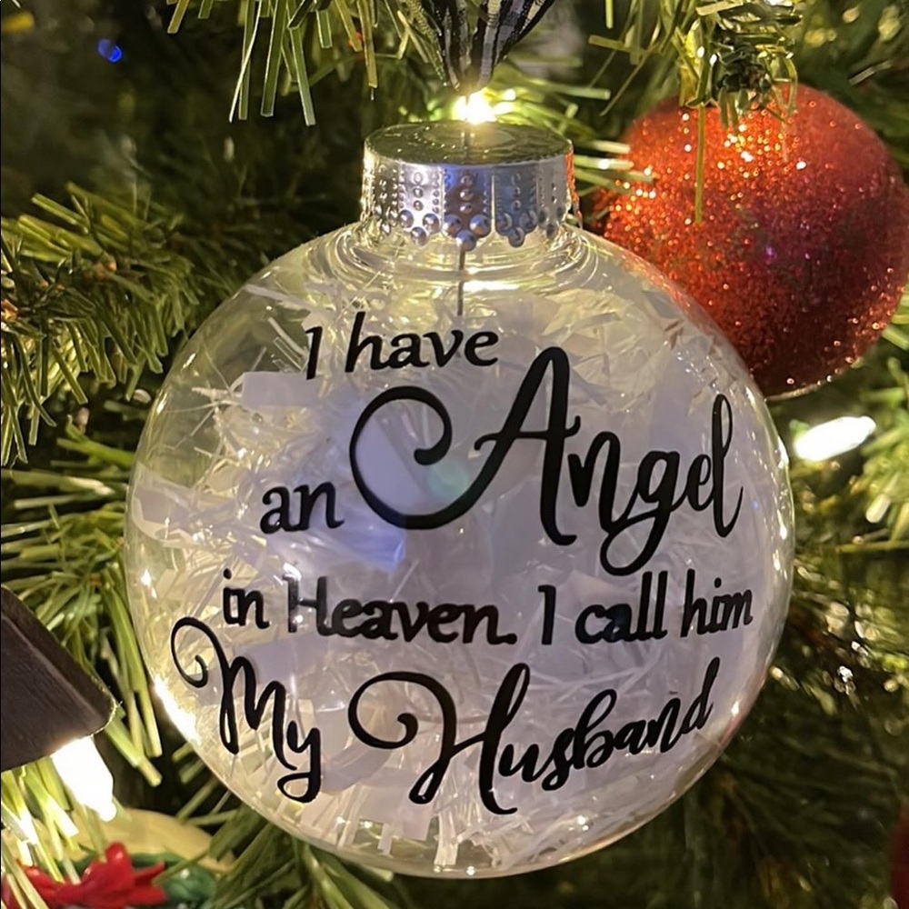 I have an Angel in Heaven personalized ornament.